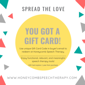 Gift Cards are Here! - Honeycomb Speech Therapy